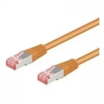 Wentronic Goobay cavo patch CAT 6, S/FTP (PiMF), arancione, 0,5 m - LSZH senza alogeni, rame (93467)