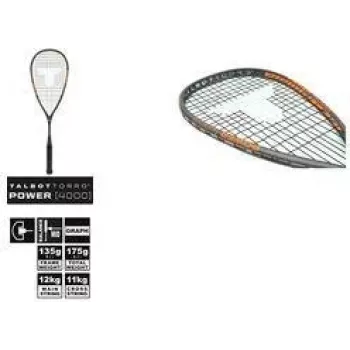 TALBOT TORRO Power 4000 racchetta da squash, nero/arancione, offensiva bilanciata, costruzione a Y 251004