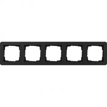 Gira cornice coprifilo 5 posti nero opaco 0215153