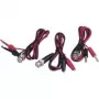 Voltcraft set di cavi di misura BNC con pinze a coccodrillo, 0,8 m, nero/rosso (KC300IAB)