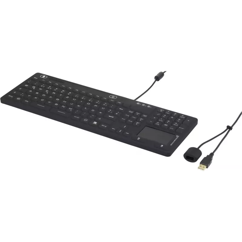 Renkforce tastiera USB industriale IP68 con superficie touch, nero (iM-IKB110-BK)