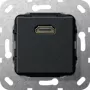 Gira System 55 modulo HDMI, 1 posto, HDMI Type-A femmina a femmina, nero 566910
