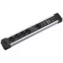 BACHMANN ciabatta da scrivania in plastica 1+4 posti Master+Slave 2m nero