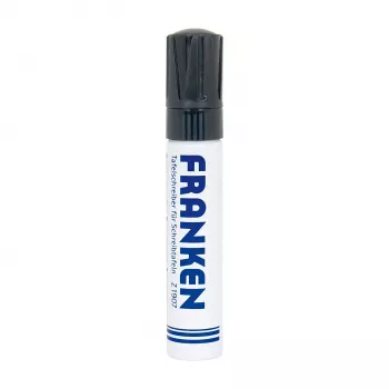 FRANKEN JumboMarker pennarello per lavagna bianca, punta a cuneo 4-12 mm, nero, ricaricabile, cancellabile a secco, inodore, 1 pezzo (Z1910 10)