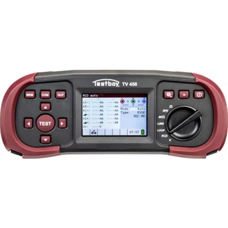 Testboy TV 456 tester di installazione con adattatore EVSE DIN VDE 0100-600