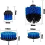 KS TOOLS BT103110 set di punte spazzola per trapano, 4 pezzi, gambo esagonale, setole in nylon