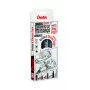 Pentel Manga Action set penne fineliner, nero, 3 penne (0,05/0,2/0,8 mm) in astuccio MNG3PCS-AC