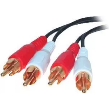 SHIVERPEAKS cavo audio 2 x connettore maschio RCA su 2 x connettore maschio RCA, 0,5 m, dorato, nero BS40501