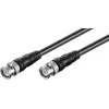 Wentronic Goobay cavo di collegamento BNC, nero, 3 m - connettore maschio BNC a connettore maschio BNC, coassiale 75 Ohm 50089
