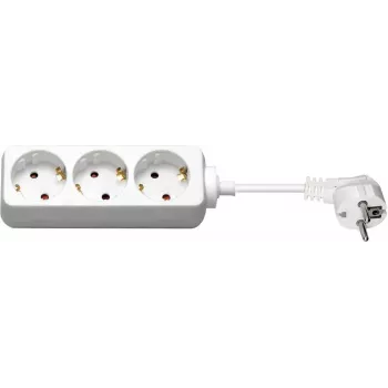 Wentronic Goobay ciabatta multipresa Schuko 3 prese, cavo 3 m, bianca 51075