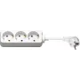 Wentronic Goobay ciabatta multipresa Schuko 3 prese, cavo 3 m, bianca 51075