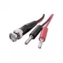 Voltcraft cavo di misura BNC a doppio connettore a banana 4mm 0,8m nero/rosso KC300B