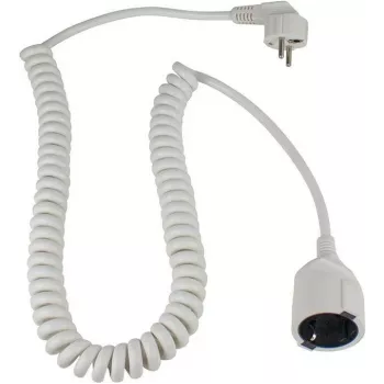 AS SCHWABE cavo a spirale Schuko, bianco (70426)