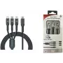 IWH cavo di ricarica USB USB-C, Micro-USB, Apple Lightning, 1,2 m, nero 019057