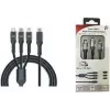 IWH cavo di ricarica USB USB-C, Micro-USB, Apple Lightning, 1,2 m, nero 019057