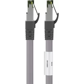 Wentronic Goobay Cavo patch CAT 8.1, S/FTP (PiMF), grigio, 20 m - LSZH senza alogeni, rame AWG 24 (55143)