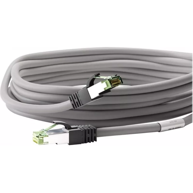 Wentronic Goobay Cavo patch CAT 8.1, S/FTP (PiMF), grigio, 20 m - LSZH senza alogeni, rame AWG 24 (55143)