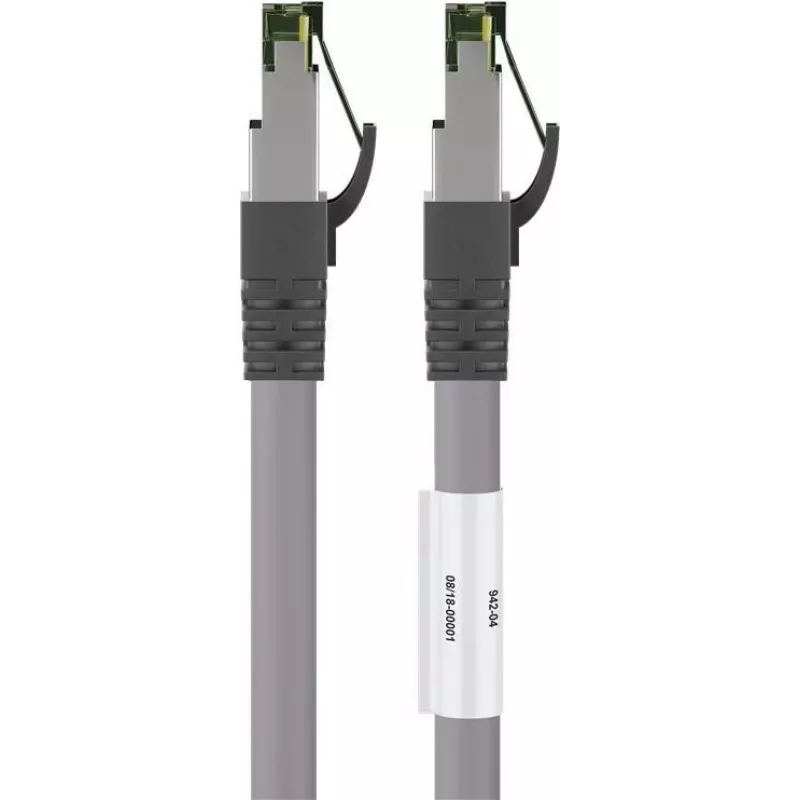 Wentronic Goobay Cavo patch CAT 8.1, S/FTP (PiMF), grigio, 20 m - LSZH senza alogeni, rame AWG 24 (55143)
