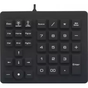 Renkforce Tastierino numerico USB antispruzzo, antipolvere, con trackball nero (RF-4791687)