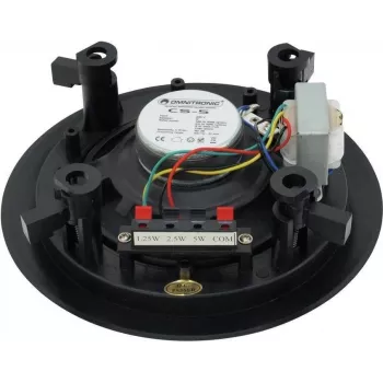 Omnitronic 80710211 Diffusore PA a linea 100V 5W nero a banda larga per montaggio a parete IP44