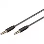 Wentronic Goobay Cavo di collegamento jack 3,5 mm, 1,5 m, stereo, placcato oro, nero 69106