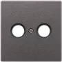 JUNG AL 2990 TV AN Placca per prese antenna 1 modulo, alluminio verniciato, serie LS, antracite