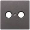 JUNG AL 2990 TV AN Placca per prese antenna 1 modulo, alluminio verniciato, serie LS, antracite