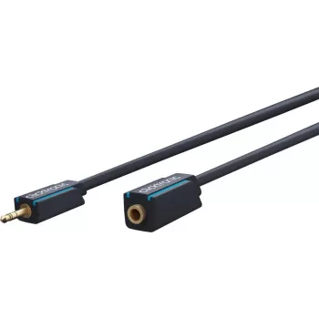 CLICKTRONIC Cavo di prolunga audio MP3 jack stereo 3,5mm connettore maschio a connettore femmina 1,5m nero