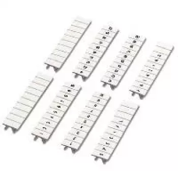 Phoenix Contact ZB 5,2 mm Strisce di marcatura a denti bianche, 10 strisce con 10 marcatori ciascuna, numeri progressivi 1-10, snap-on 0808749:0021