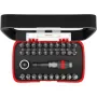 fischer 559121 Set di 32 punte per cacciavite (Phillips, Pozidriv, taglio, Torx Plus)