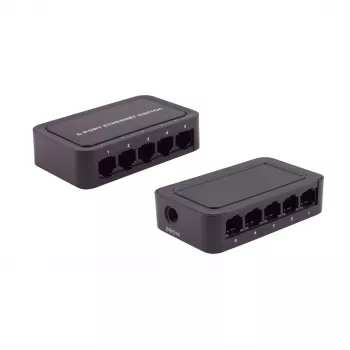 SHIVERPEAKS BS08-01110 Switch desktop 5 porte Fast Ethernet unmanaged, 10/100 Mbps, nero