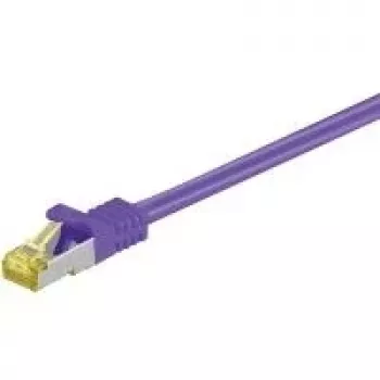 Wentronic Cavo grezzo Cat.7 RJ-45 a RJ-45, 1 m, S/FTP, placcato oro, 10 Gbps, 600 MHz, nero 91591