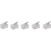 SHIVERPEAKS BASIC-S Connettore modulare RJ10 4P4C, non schermato, contatti placcati oro, trasparente, 1 pezzo BS72039-5