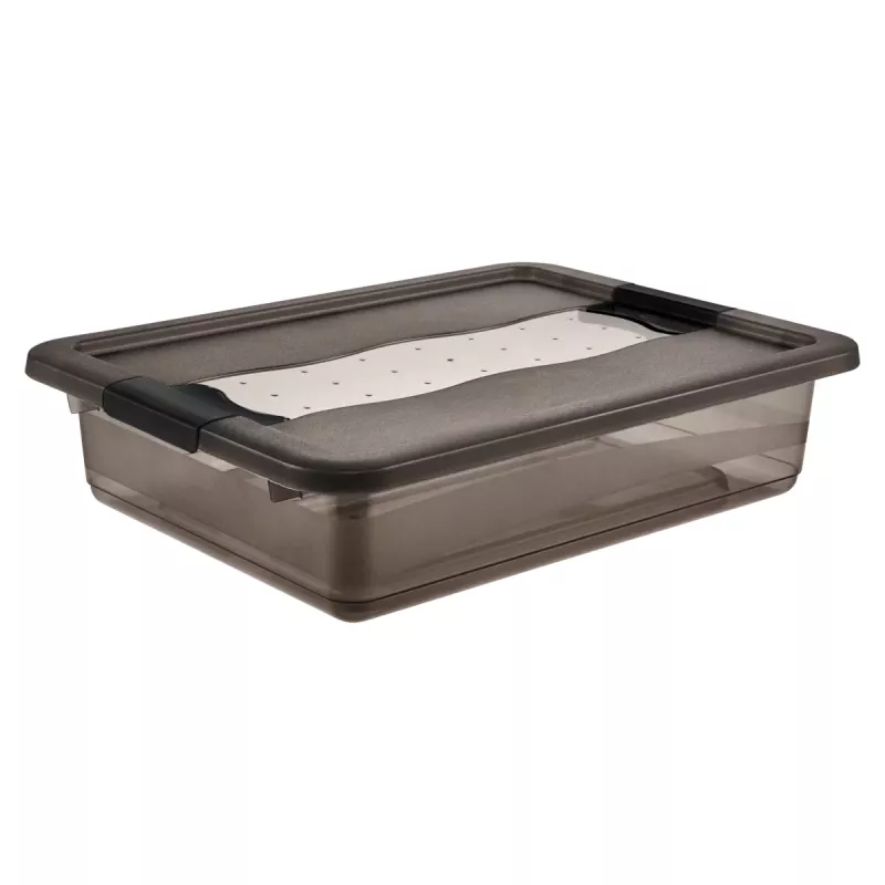 keeeper Scatola contenitore Cornelia, 7 litri, grigio cristallo trasparente, con coperchio e chiusura scorrevole 1094482700000