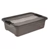 keeeper Scatola contenitore Cornelia, 28 litri, grigio cristallo trasparente, con coperchio, chiusura scorrevole 1042982700000