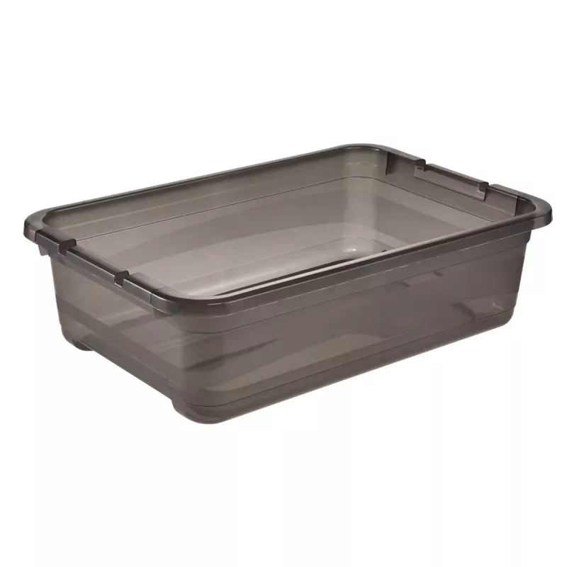 keeeper Scatola contenitore Cornelia, 28 litri, grigio cristallo trasparente, con coperchio, chiusura scorrevole 1042982700000