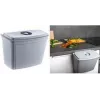 keeeper Milan Cestino per rifiuti da appendere per cucina 4L, Nordic Grey, con coperchio, PP 1031213000000