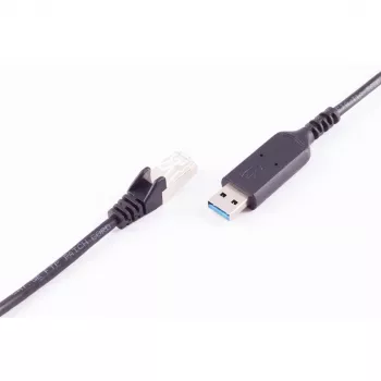 SHIVERPEAKS Cavo adattatore USB-A a RJ45 Gigabit Ethernet, 1m, nero BS13-52025