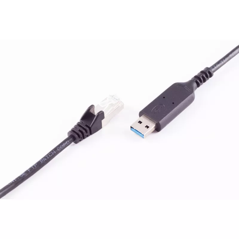 SHIVERPEAKS Cavo adattatore USB-A a RJ45 Gigabit Ethernet, 1m, nero BS13-52025