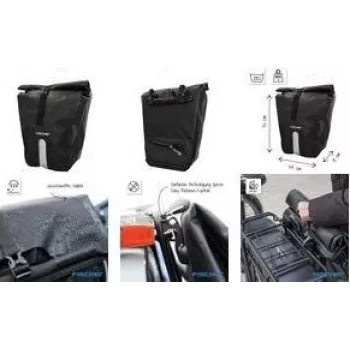 FISCHER PLUS Emendo Borsa da bici impermeabile con cuciture termosaldate e fissaggio sicuro 115808