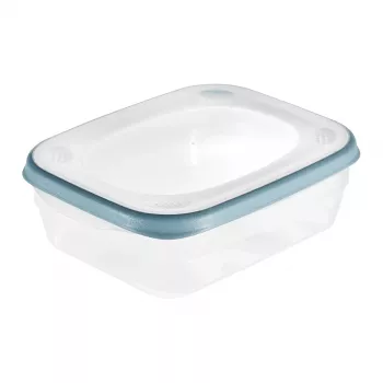 keeeper franco Contenitore per alimenti, 1,2 L, rettangolare, trasparente con bordo blu, PP/TPE, ermetico, a tenuta, lavabile in lavastoviglie, 1 pezzo 1079368000000