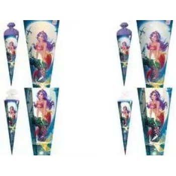 ROTH Cono per scuola Magical Mermaid, quadrato, 850 mm, chiusura in tulle con applicazioni in paillettes - 1 pezzo (678886)