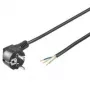 Wentronic Goobay Cavo di alimentazione Schuko angolare, estremità aperta, 3 m, nero 96033