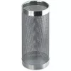 HELIT H2515500 Base portaparapioggia in metallo, design perforato, cromo, rotonda, diametro 240 mm, altezza 490 mm