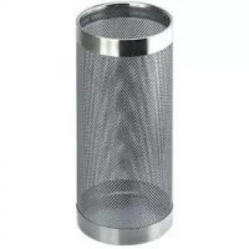 HELIT H2515500 Base portaparapioggia in metallo, design perforato, cromo, rotonda, diametro 240 mm, altezza 490 mm