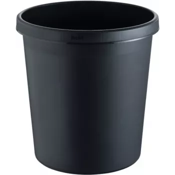 helit H6105895 Cestino in plastica rotondo 18L nero 31x32cm