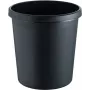 helit H6105895 Cestino in plastica rotondo 18L nero 31x32cm
