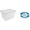 keeeper bert Scatola contenitore con ruote, 136 L, coperchio Air-Control, trasparente/grigio 1056700100000