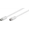 TECLINE Wentronic Goobay Cavo per antenna, bianco, 20 m - connettore maschio coassiale IEC a connettore femmina coassiale IEC (50125)