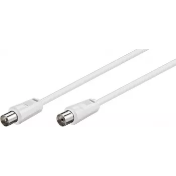 TECLINE Wentronic Goobay Cavo per antenna, bianco, 20 m - connettore maschio coassiale IEC a connettore femmina coassiale IEC (50125)